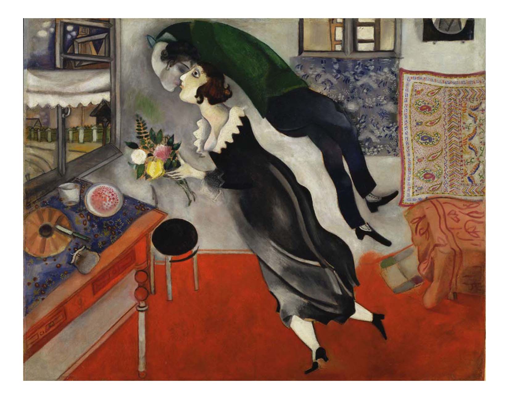 Marc Chagall - Birthday, 16x12" (A3) Poster Print