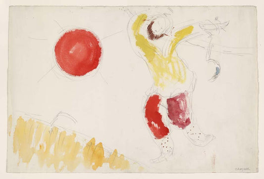 Marc Chagall - Costume for Peasant, costume design for Aleko (2), vintage art, modern poster print
