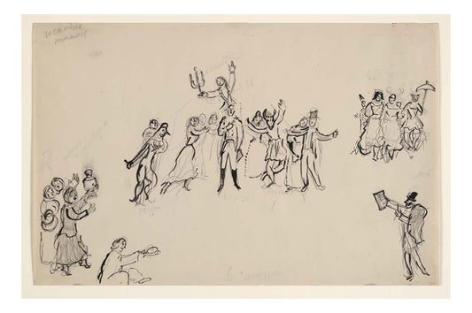 Marc Chagall - Sketch for the Choreographer, for Aleko, 16x12" (A3) Poster Print
