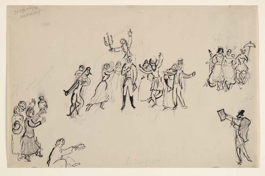 Marc Chagall - Sketch for the Choreographer, for Aleko, vintage art, modern poster print