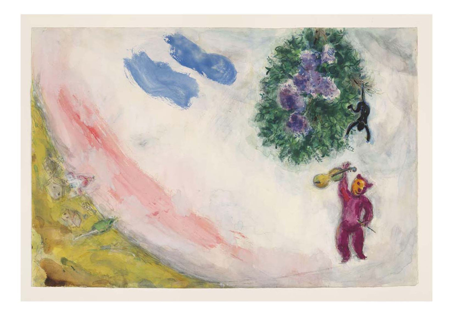 Marc Chagall - The Carnival, decor for Aleko, 16x12" (A3) Poster Print