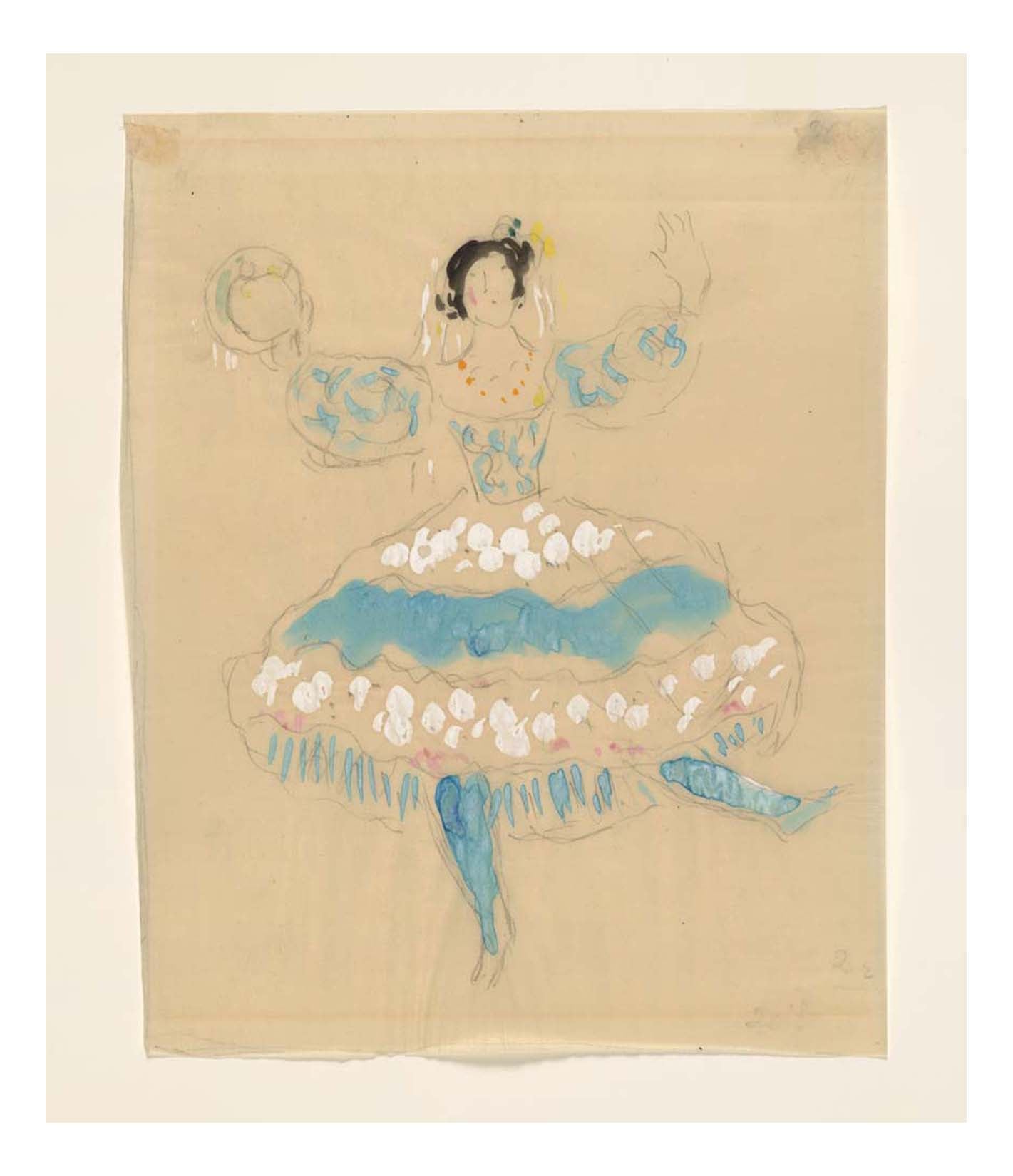 Marc Chagall - Zemphira, costume design for Aleko, 16x12" (A3) Poster Print