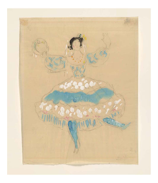 Marc Chagall - Zemphira, costume design for Aleko, 16x12" (A3) Poster Print