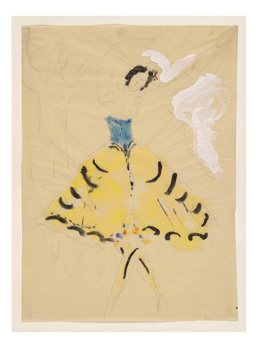 Marc Chagall - Zemphira, costume design for Aleko (2), 16x12" (A3) Poster Print