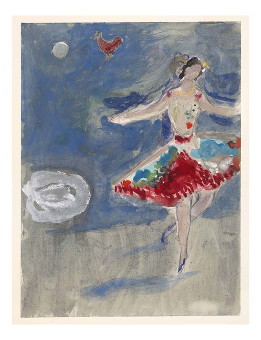 Marc Chagall - Zemphira, costume design for Aleko (3), 16x12" (A3) Poster Print