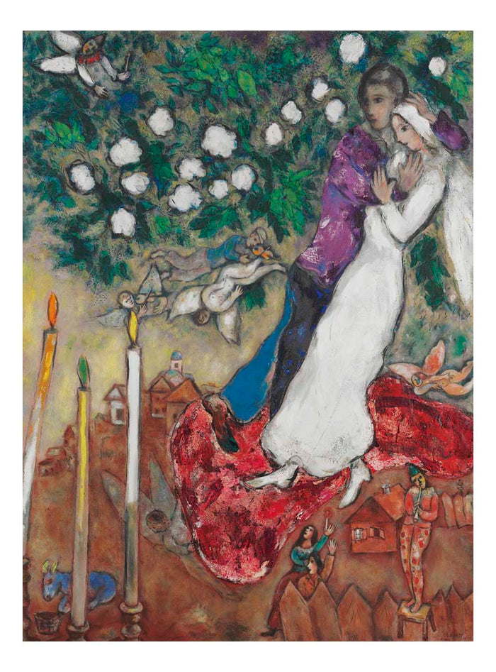 Les Trois Cierges (3 candles) by Marc Chagall, 16x12