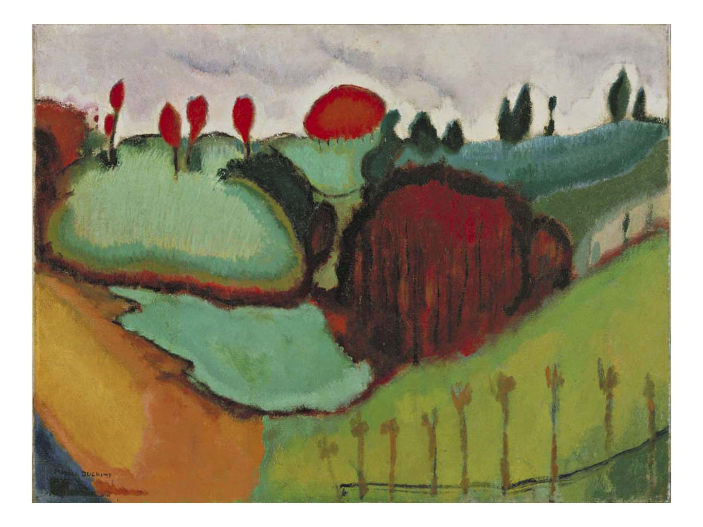 Marcel Duchamp - Landscape, 16x12" (A3) Poster Print