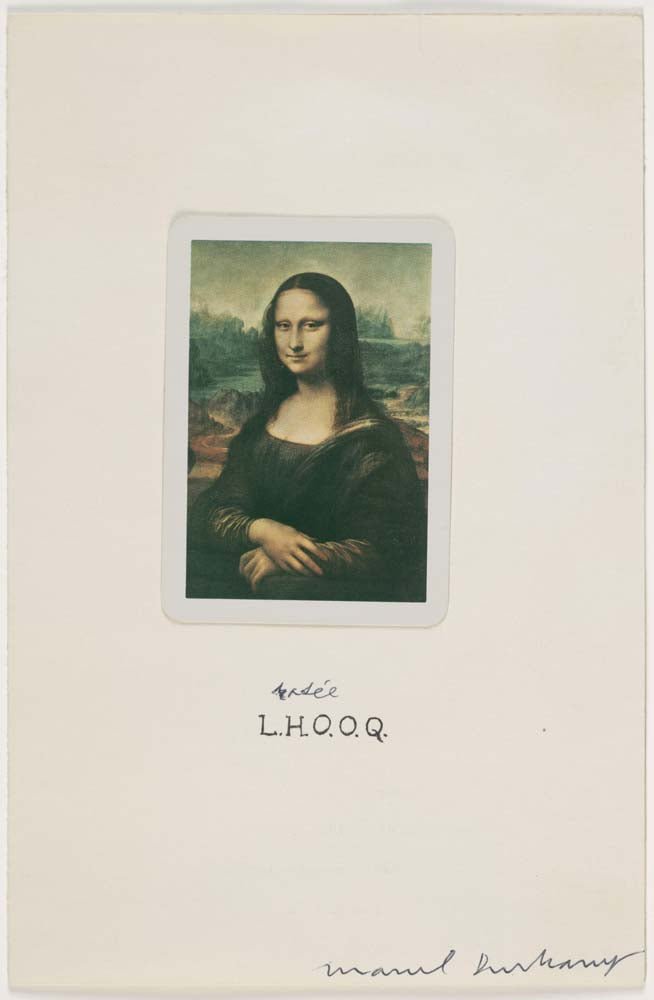 Marcel Duchamp - L.H.O.O.Q. Shaved, vintage art, A3 (16x12")  Poster Print 