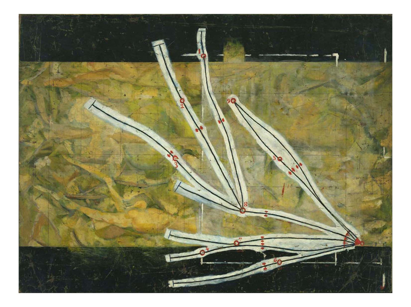 Marcel Duchamp - Network of Stoppages, 16x12" (A3) Poster Print