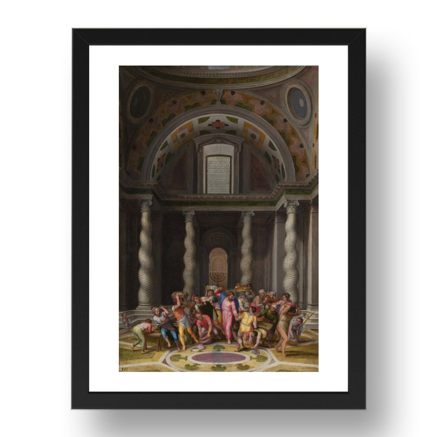 Marcello Venusti: The Purification of the Temple, Poster in 17x13"(A3) Frame