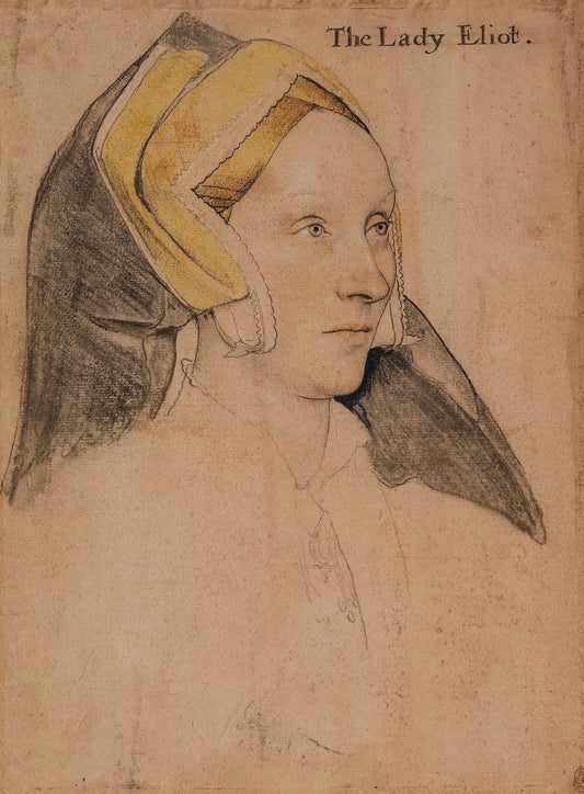 Margaret, Lady Elyot (c.1500-1560), vintage artwork by Hans Holbein the Younger, A3 (16x12") Poster Print