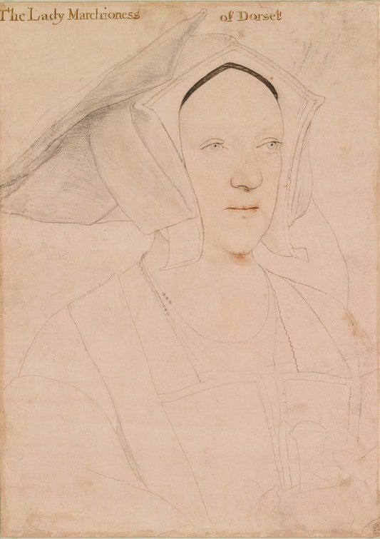 Margaret, Marchioness of Dorset, vintage artwork by Hans Holbein the Younger, A3 (16x12") Poster Print