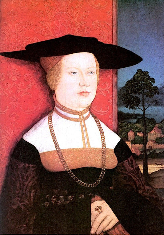 Margaret Vöhlin, Wife of Hans Rott, vintage artwork by Bernhard Strigel, A3 (16x12") Poster Print