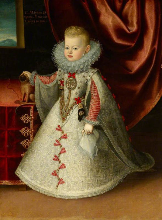 Maria Anna, Infanta of Spain, vintage artwork by Bartolome González y Serrano, A3 (16x12") Poster Print