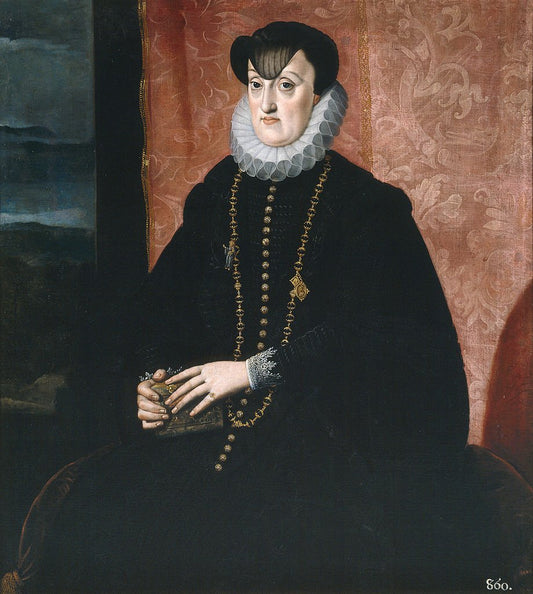 Maria Anna of Bavaria, vintage artwork by Bartolome González y Serrano, A3 (16x12") Poster Print