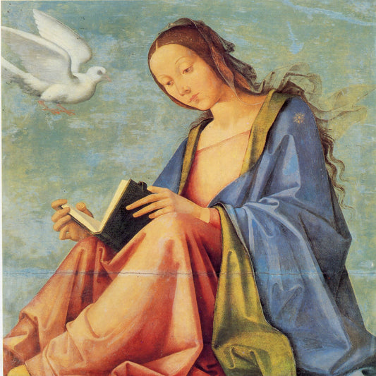 Maria Reading, vintage artwork by Lorenzo Costa, A3 (16x12") Poster Print