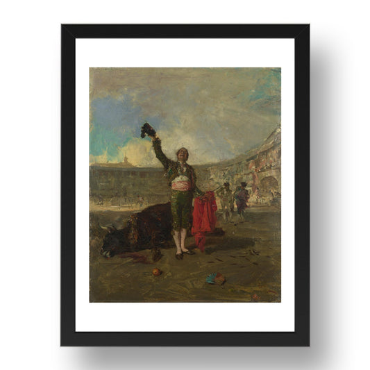 Mariano Fortuny: The Bull Fighter's Salute, Poster in 17x13"(A3) Frame