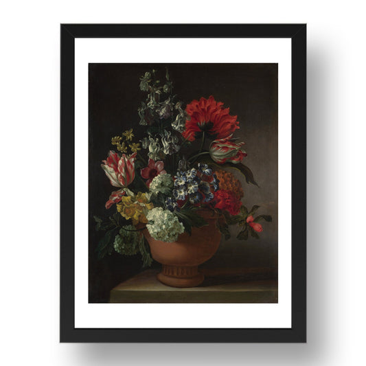 Marie Blancour: A Bowl of Flowers, Poster in 17x13"(A3) Frame