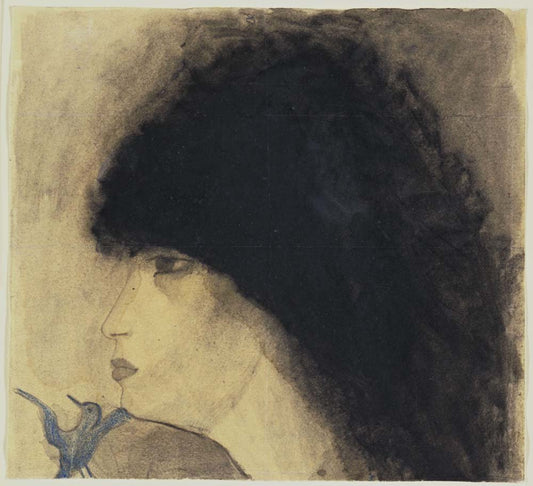 Marie Laurencin - Girl's Head, vintage art, A3 (16x12")  Poster Print 