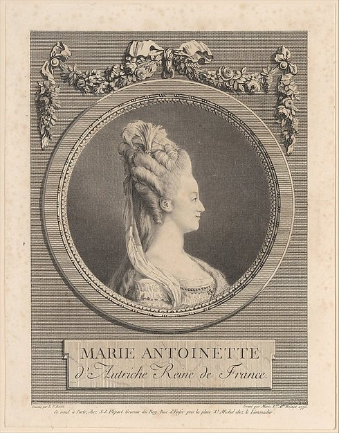Marie Louise Adélaide Boizot , After Louis Simon Boizot:Marie Antoinette 1775, vintage artwork, 16x12"(A3) Poster Print