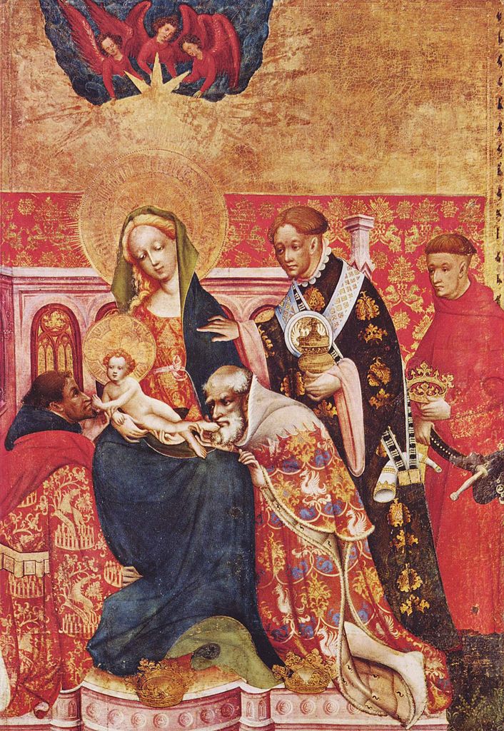 Marienaltar (right inner wing) ~ Adoration of the Magi, vintage artwork by Konrad von Soest, A3 (16x12") Poster Print