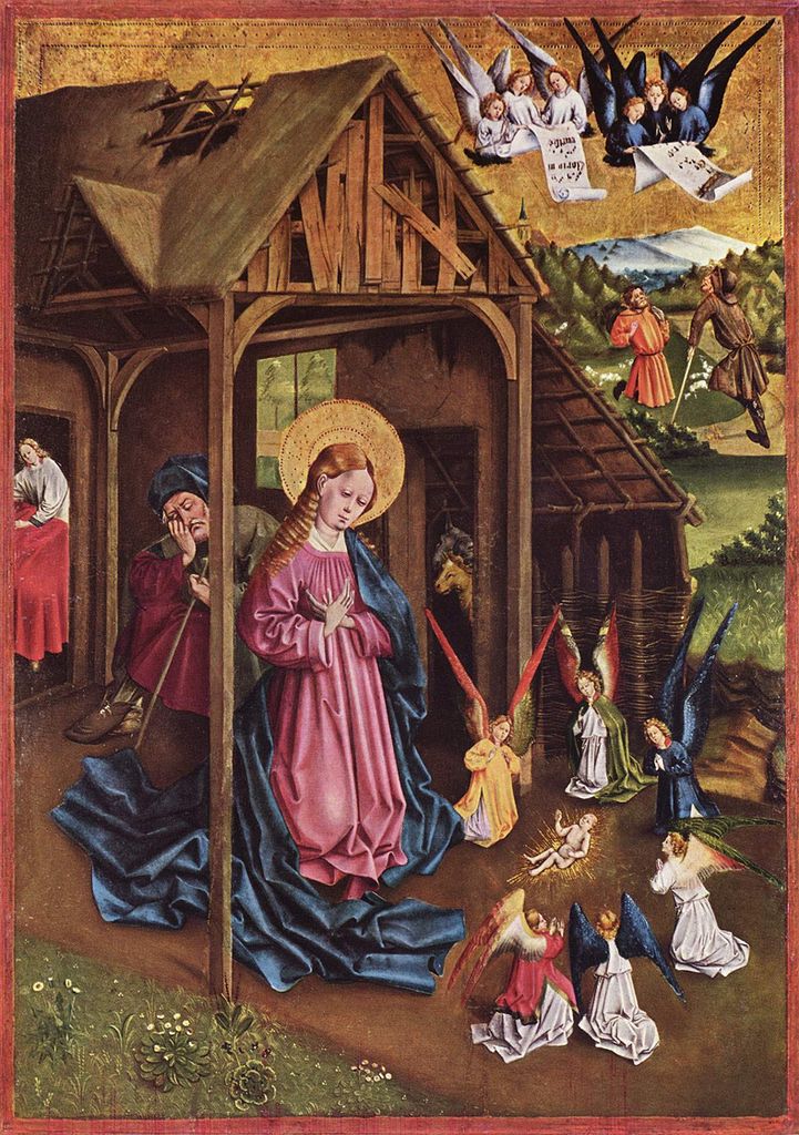 Marienfelder Altar (Nativity), vintage artwork by Johann Koerbecke, A3 (16x12") Poster Print