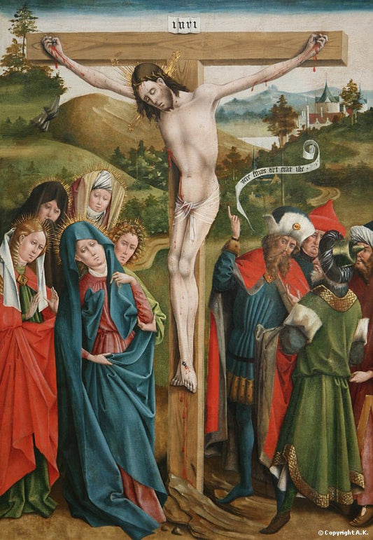 Marienfelder Altar ( The Crucifixion), vintage artwork by Johann Koerbecke, A3 (16x12") Poster Print