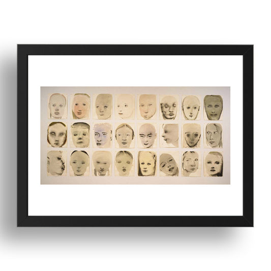 Marlene Dumas: Chlorosis, modernist artwork, A3 Size Reproduction Poster Print in 17x13" Black Frame