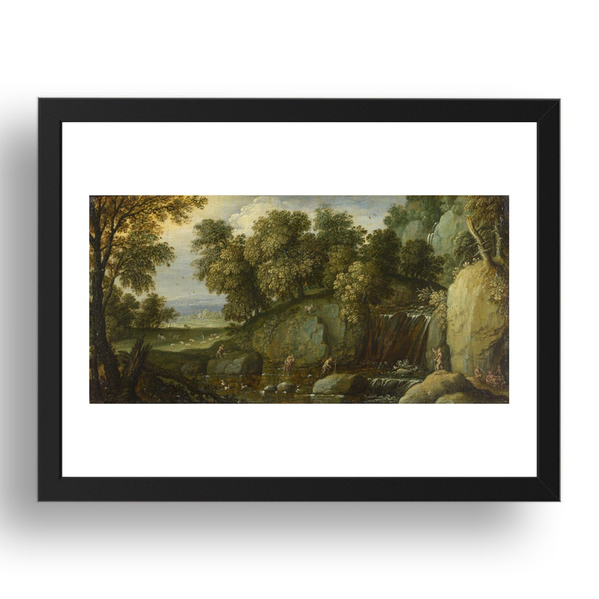 Marten Rijckaert: Landscape with Satyrs, Poster in 17x13"(A3) Frame