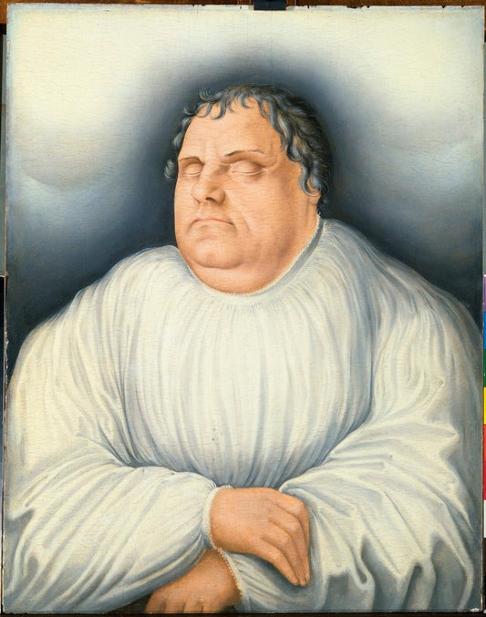 Martin Luther in Death, vintage artwork by Lucas Cranach the Younger, A3 (16x12") Poster Print