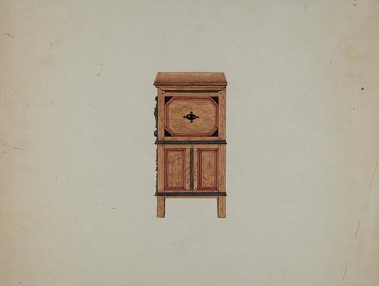 Martin Partyka:Two Drawer Sunflower Chest - side view,16x12"(A3) Poster