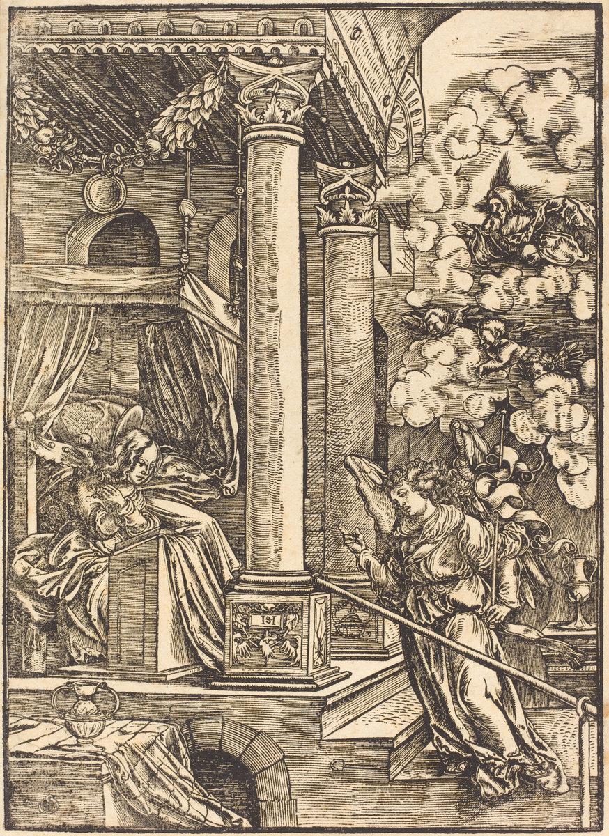 Martin Schongauer:The Annunciation,16x12"(A3) Poster