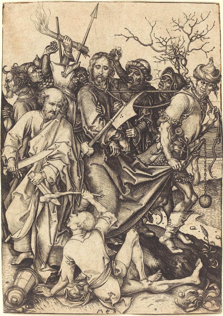 Martin Schongauer:The Betrayal and Capture of Christ,16x12"(A3) Poster