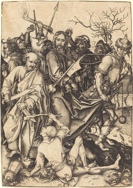 Martin Schongauer:The Betrayal and Capture of Christ,16x12"(A3) Poster