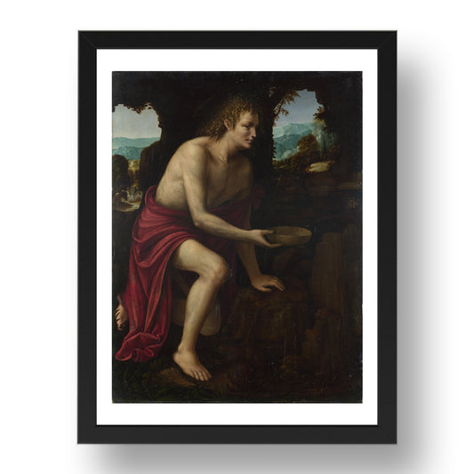 Martino Piazza: Saint John the Baptist in the Desert, Poster in 17x13"(A3) Frame