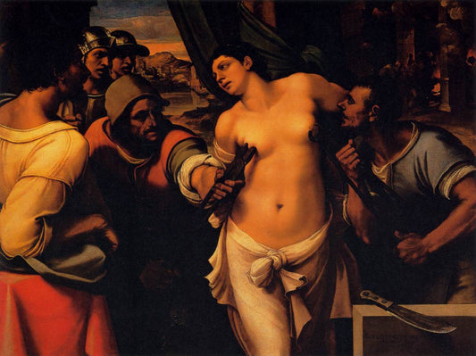 Martydom of Saint Agatha, vintage artwork by Sebastiano del Piombo, A3 (16x12") Poster Print
