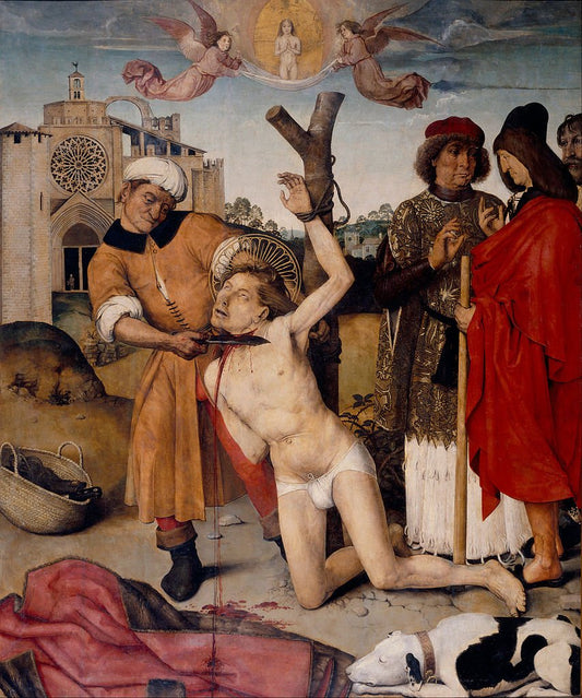 Martyrdom of Saint Cucuphas, vintage artwork by Dutch School 16th Century - Unknown, A3 (16x12") Poster Print