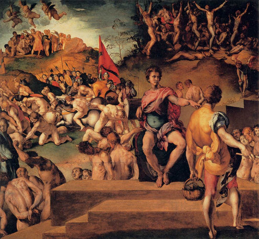 Martyrdom of Saint Maurice and the Theban Legion, vintage artwork by Pontormo, A3 (16x12") Poster Print