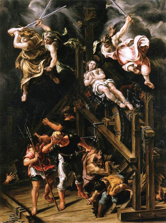 Martyrdom of St Catherine of Alexandria, vintage artwork by Lelio Orsi, A3 (16x12") Poster Print
