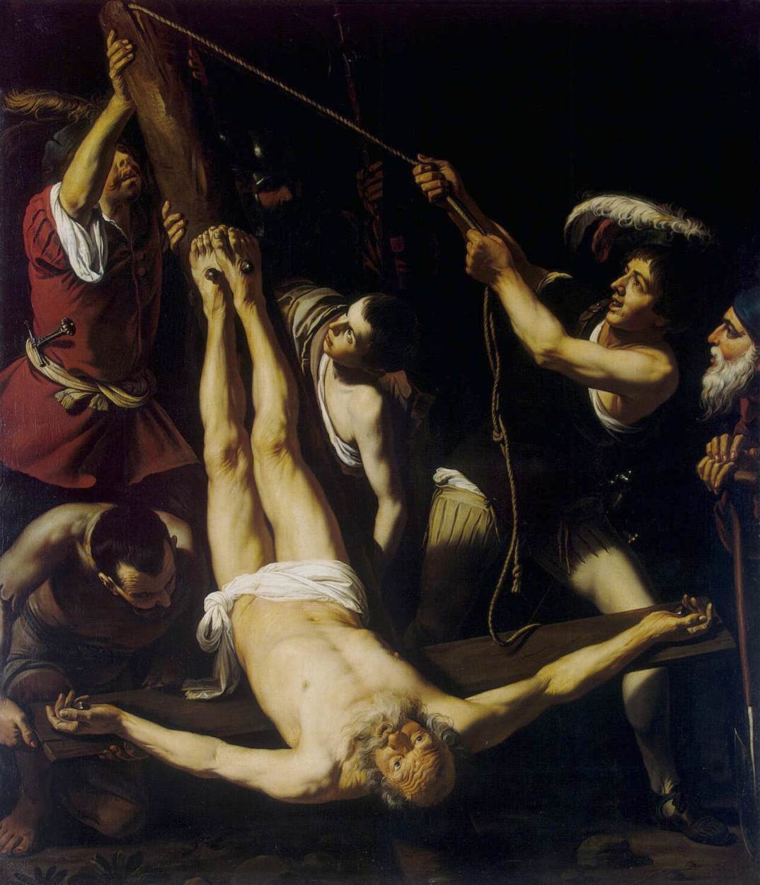 Martyrdom of St Peter, vintage artwork by Leonello Spada, A3 (16x12") Poster Print