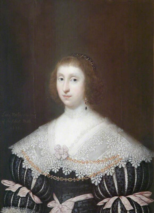 Mary Heath, Lady Morley, vintage artwork by Cornelis Janssen van Ceulen the Elder, 12x8" (A4) Poster