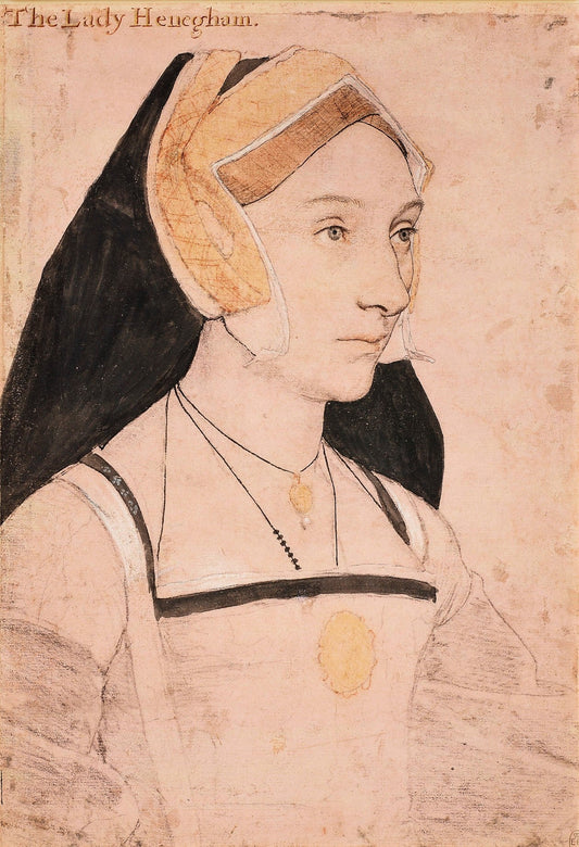 Mary, Lady Heveningham (1510/15-1570/71), vintage artwork by Hans Holbein the Younger, A3 (16x12") Poster Print