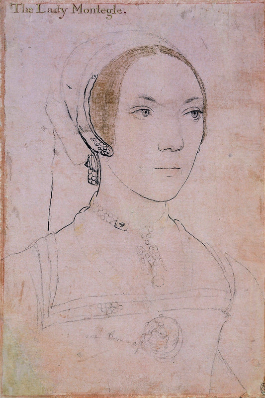 Mary, Lady Monteagle, vintage artwork by Hans Holbein the Younger, A3 (16x12") Poster Print