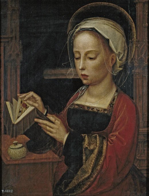 Mary Magdalen Reading, vintage artwork by Adriaen Isenbrandt, A3 (16x12") Poster Print