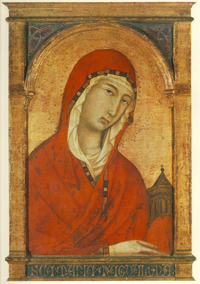 Mary Magdalen, vintage artwork by Segna di Buonaventura, 12x8" (A4) Poster