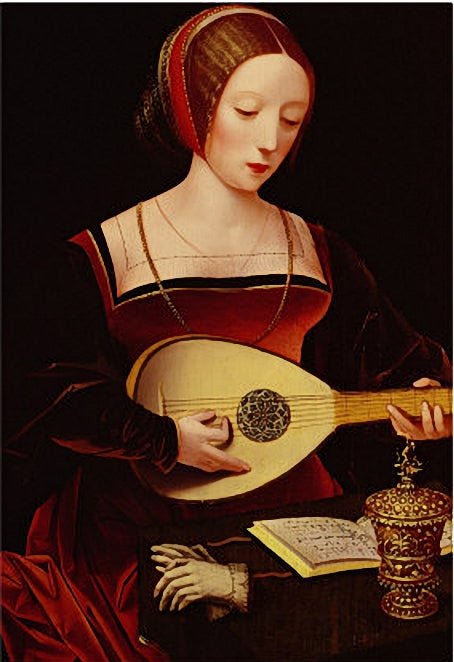 Mary Magdalena, vintage artwork by Master of Female Half Lengths, A3 (16x12") Poster Print