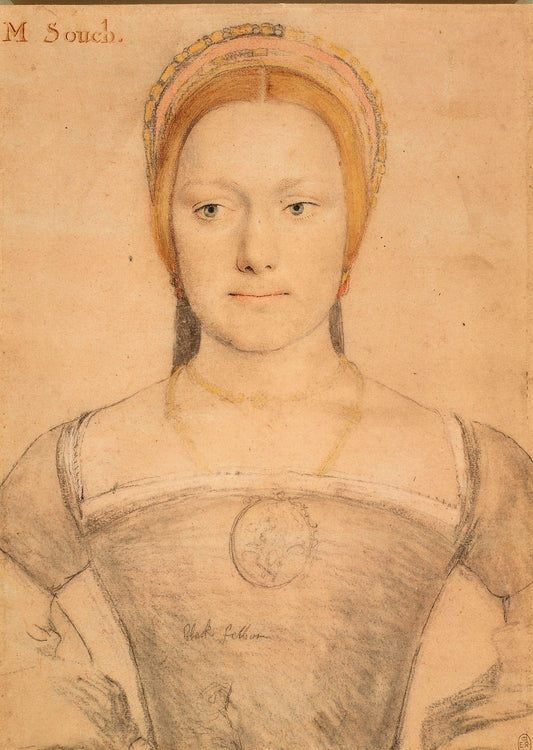 Mary Zouch (?), vintage artwork by Hans Holbein the Younger, A3 (16x12") Poster Print