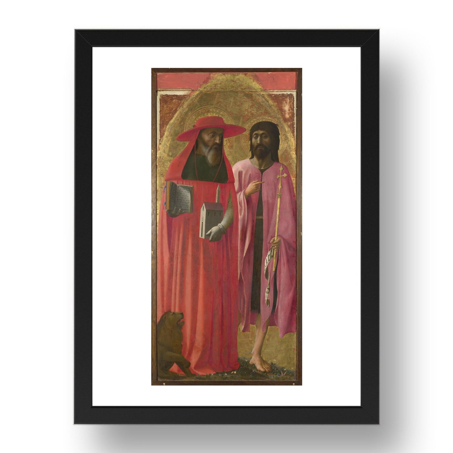 Masaccio: Saints Jerome and John the Baptist, Poster in 17x13"(A3) Frame