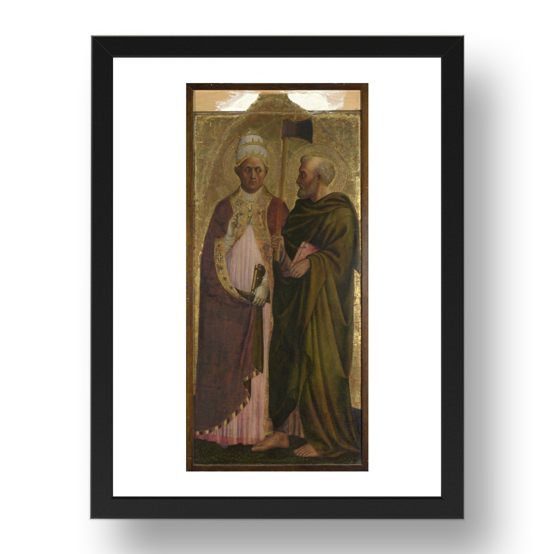 Masolino: A Pope (Saint Gregory) and Saint Matthias, Poster in 17x13"(A3) Frame