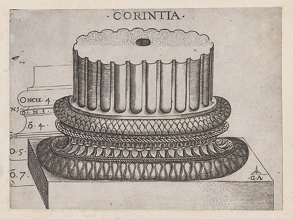 Master G.A.Speculum Romanae Magnificentiae Corinthian base-16x12"(A3) Poster